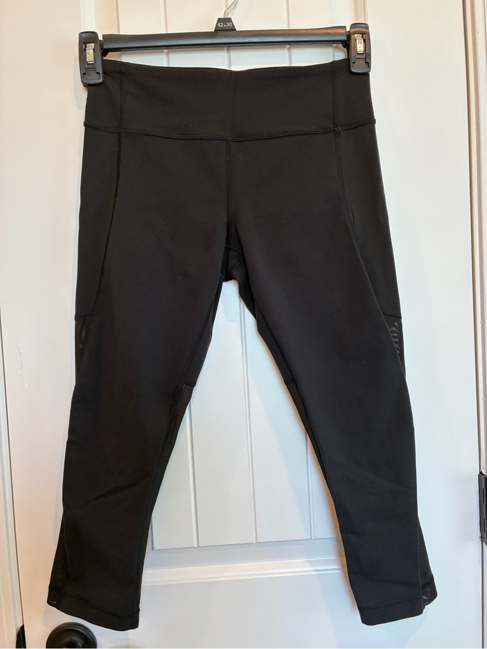 Lululemon Black Mesh Cropped Leggings